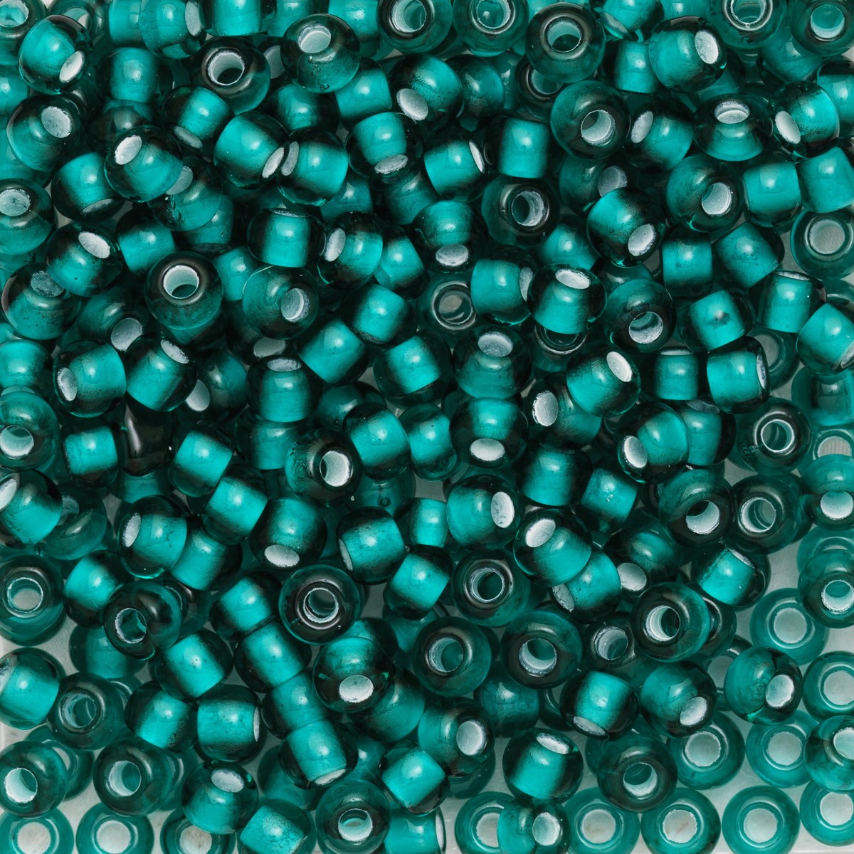 Rocailles - 9/0 - petrol witte kern