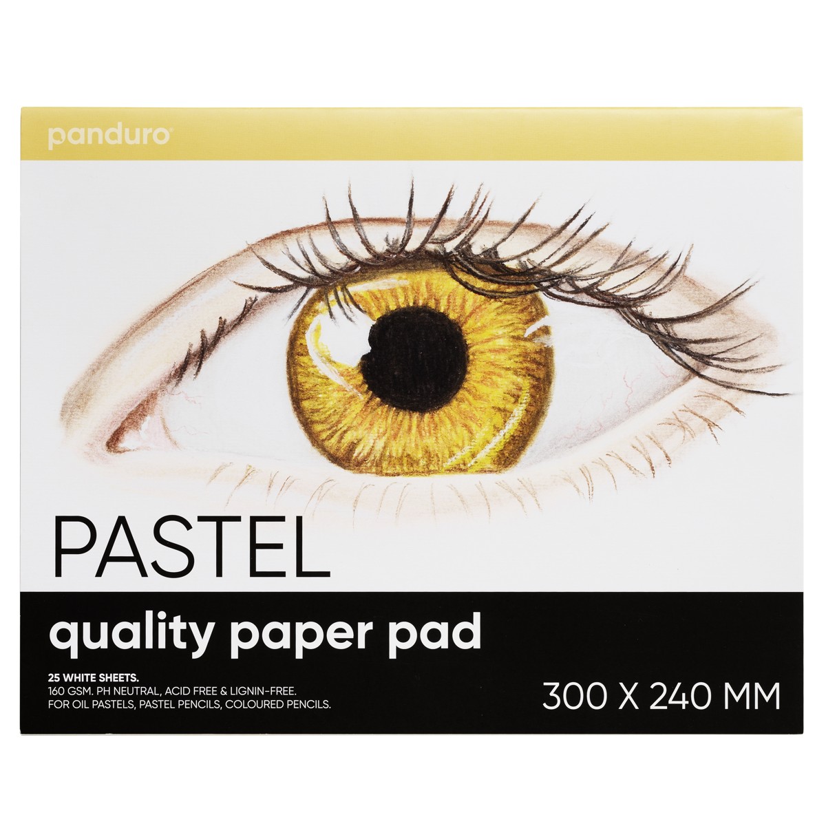 Blok pastelpapier - 30x24 cm - 25 vellen - wit