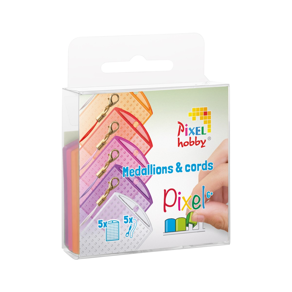 Pixelhobby medaillons en Color Cords - warme tinten transparant