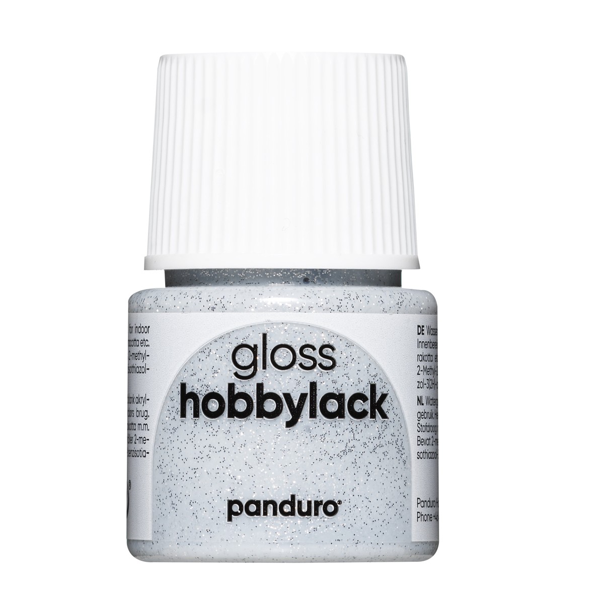 Hobbylak glans - 45 ml - glitter zilver