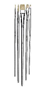 Panduro penselen set - olieverf - rond en plat