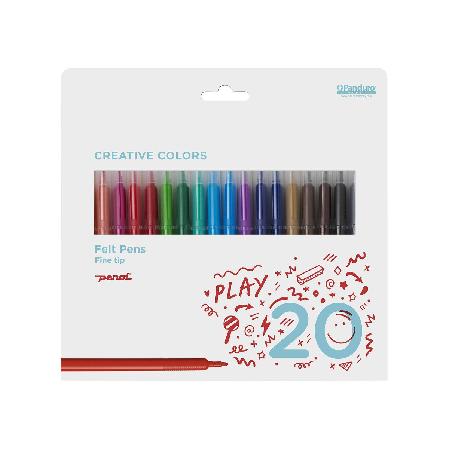 Creative Colors viltstiften - dun - 20 stuks afbeelding