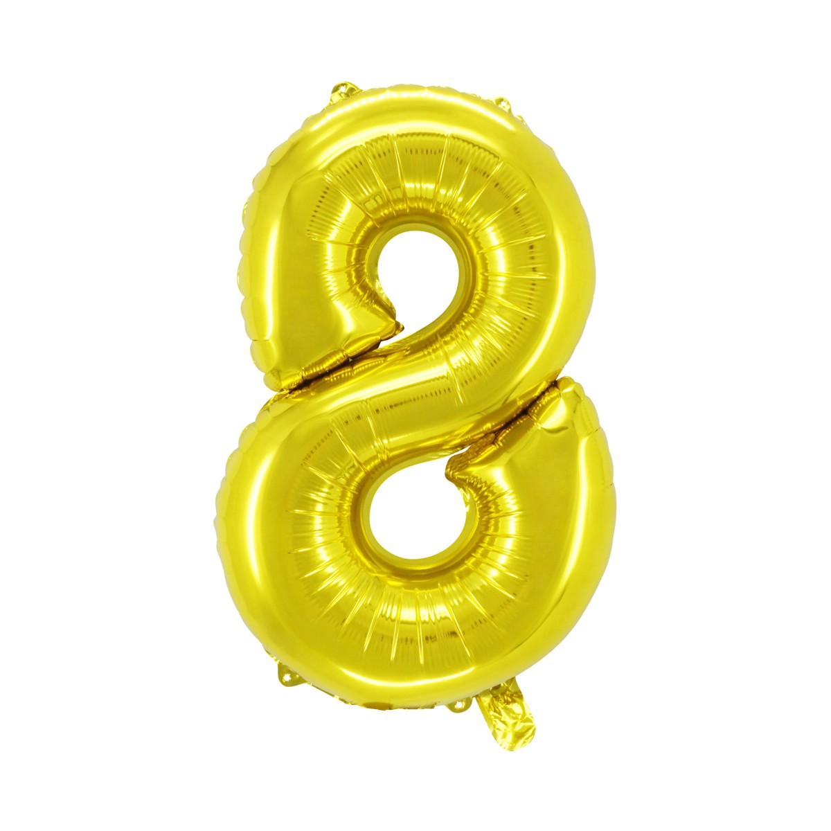 Cijferballon goudkleurig - 32 cm - 8