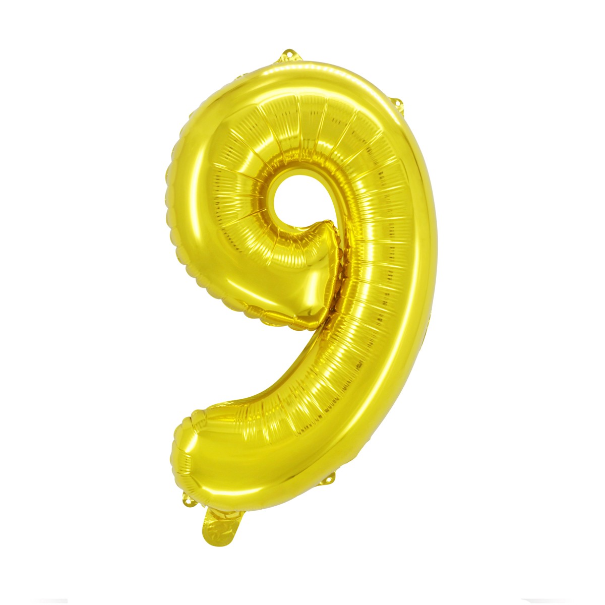 Cijferballon goudkleurig - 32 cm - 9