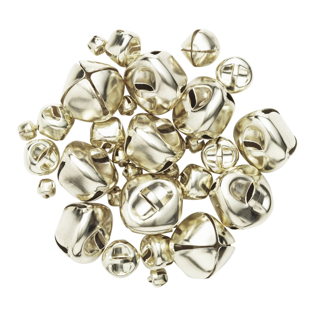 Belletjes - 30 stuks - assorti - goudkleurig