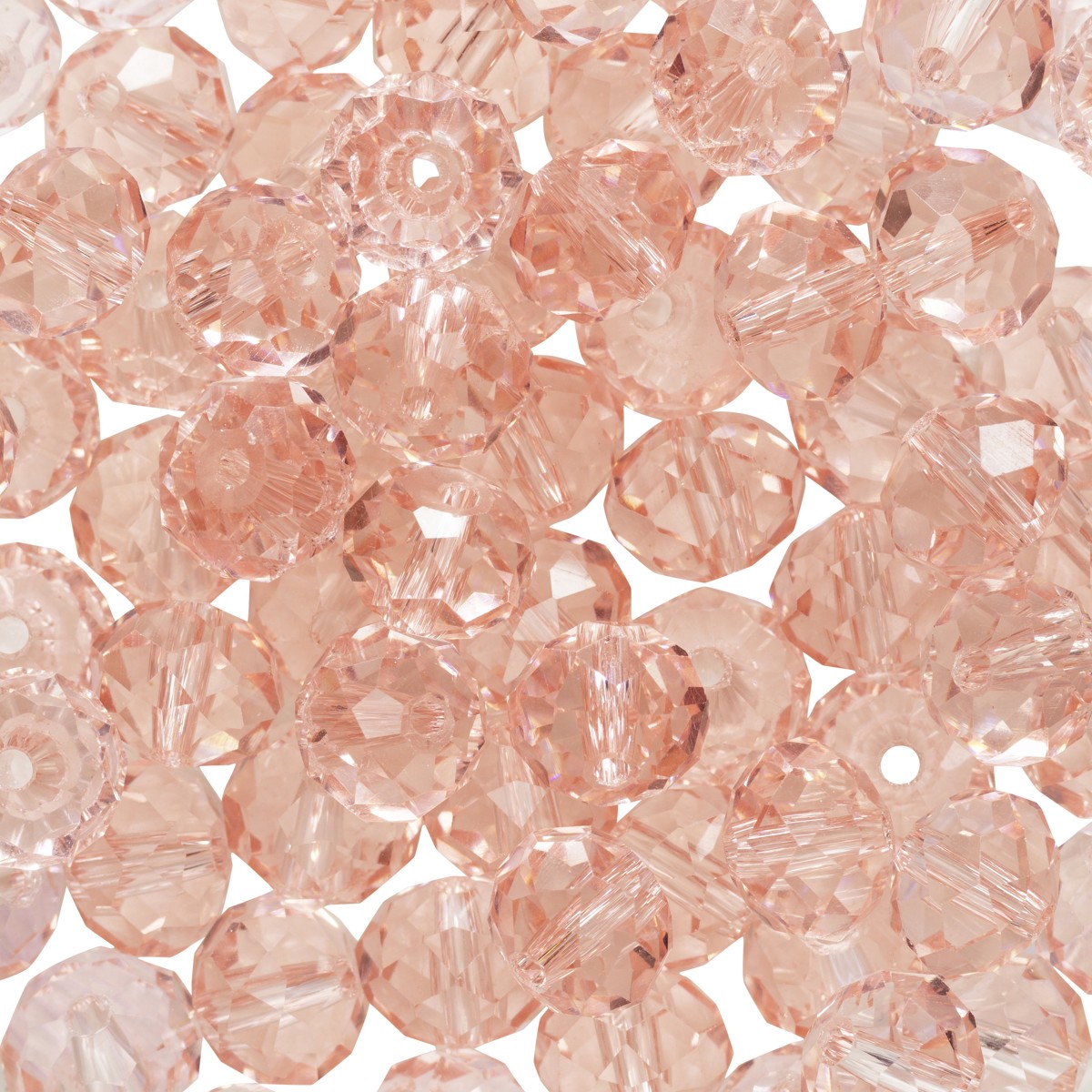 Panduro glaskralen - facet - 80 stuks - roze