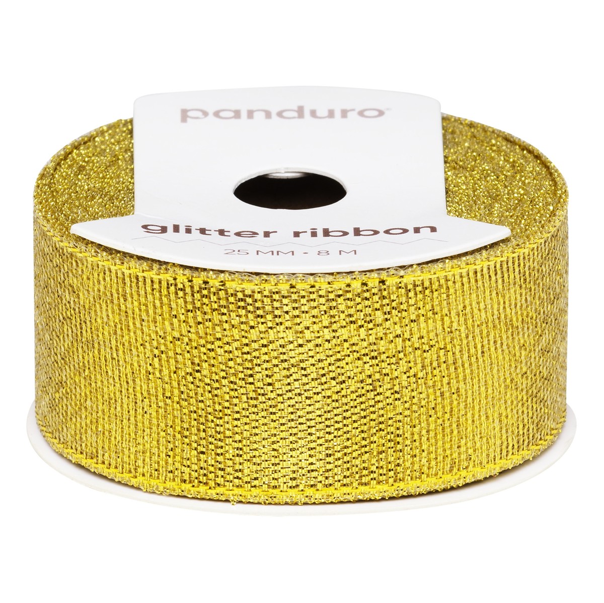 Lint - 25 mm - glitter goud