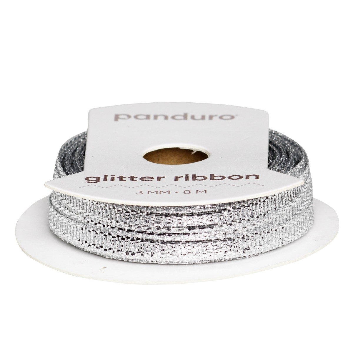 Lint - 3 mm - glitter zilver