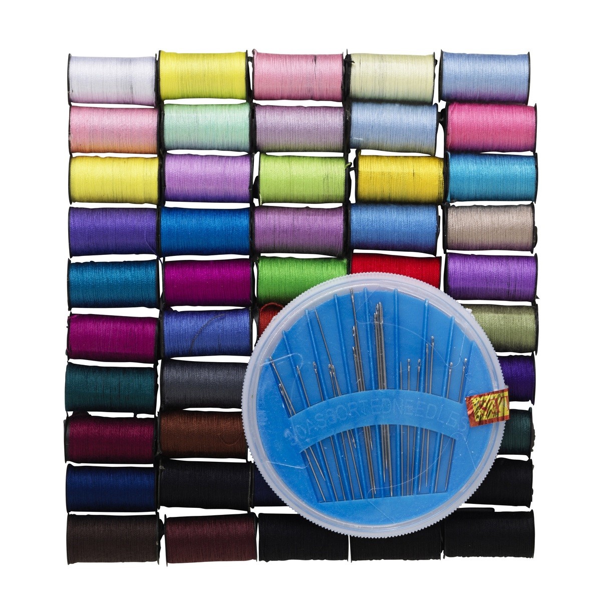 Naaigaren en naainaalden - 50 kleuren en 20 naalden