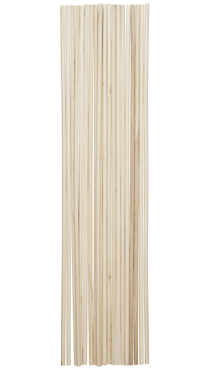 Houten stok - 6 mm - 50 cm - 20 stuks