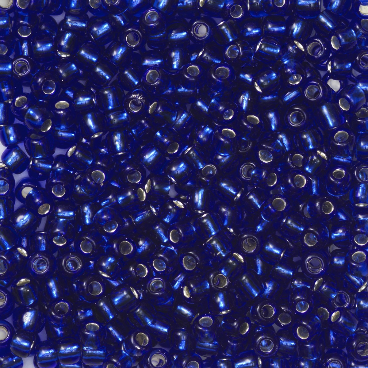 TOHO Round kralen - 11/0 - #28 kobalt metaal kern transparant
