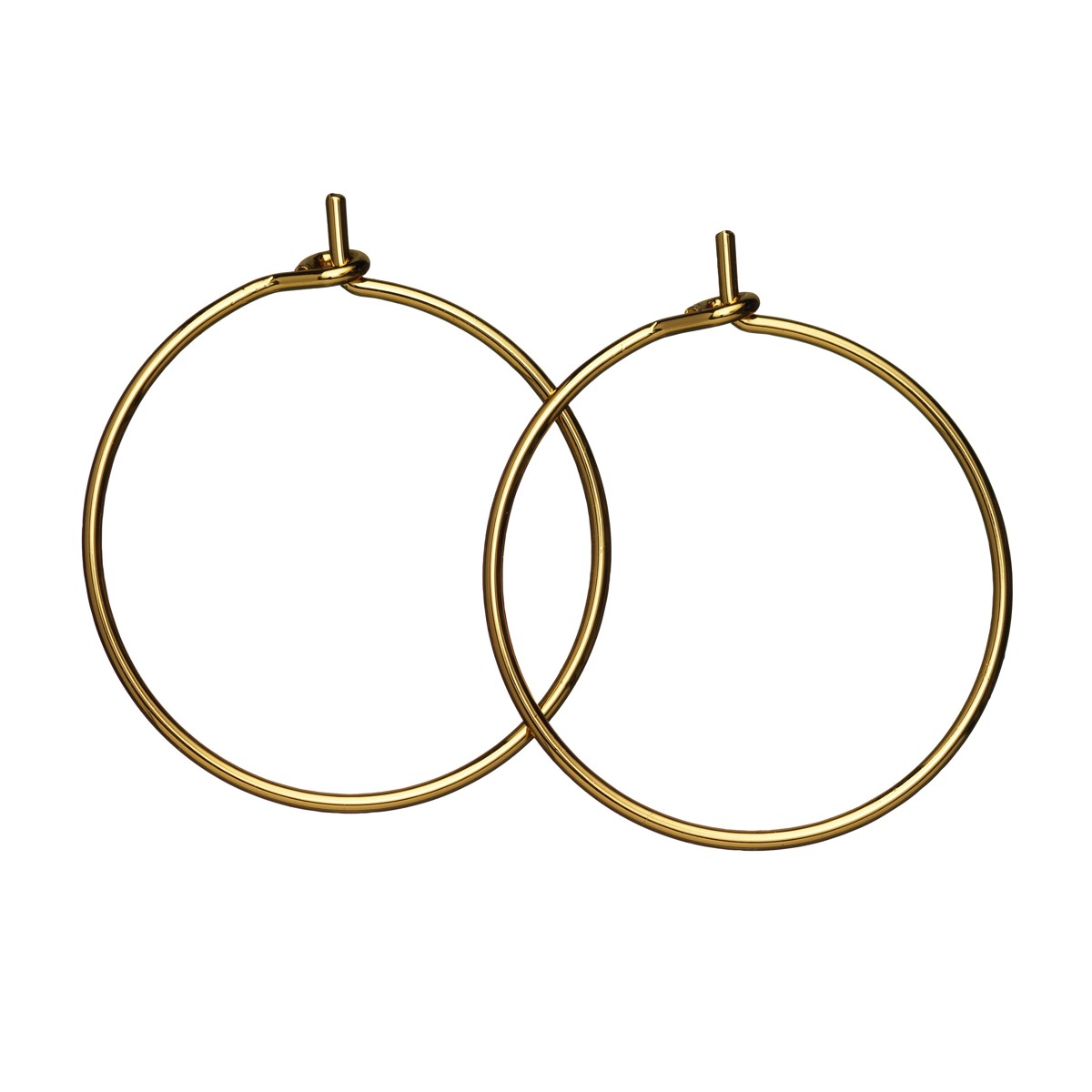 Creool oorbellen - verguld - 20 mm afbeelding