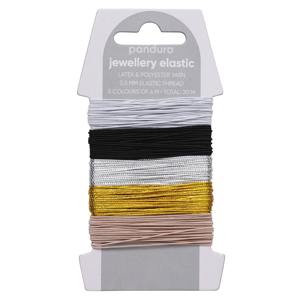 Elastisch koord - 5x 4 meter - Soft