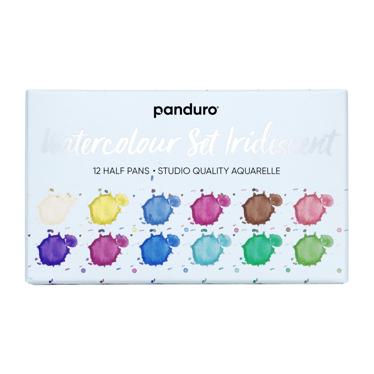 Panduro set aquarelverf - 12 kleuren - iriserend