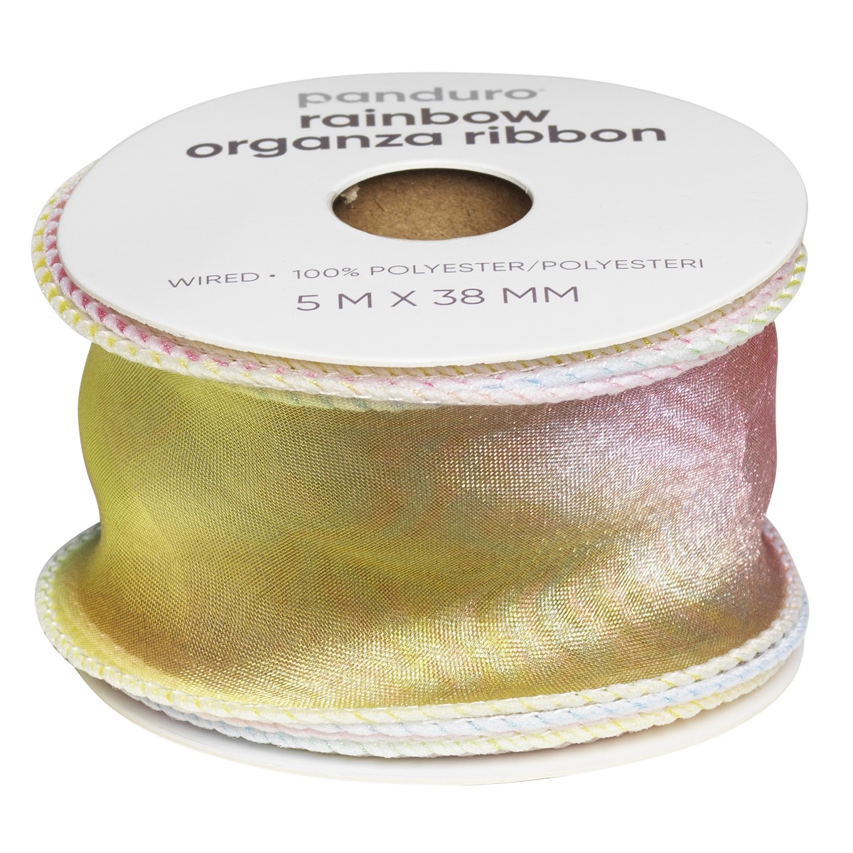 Organza lint - 38 mm - regenboog