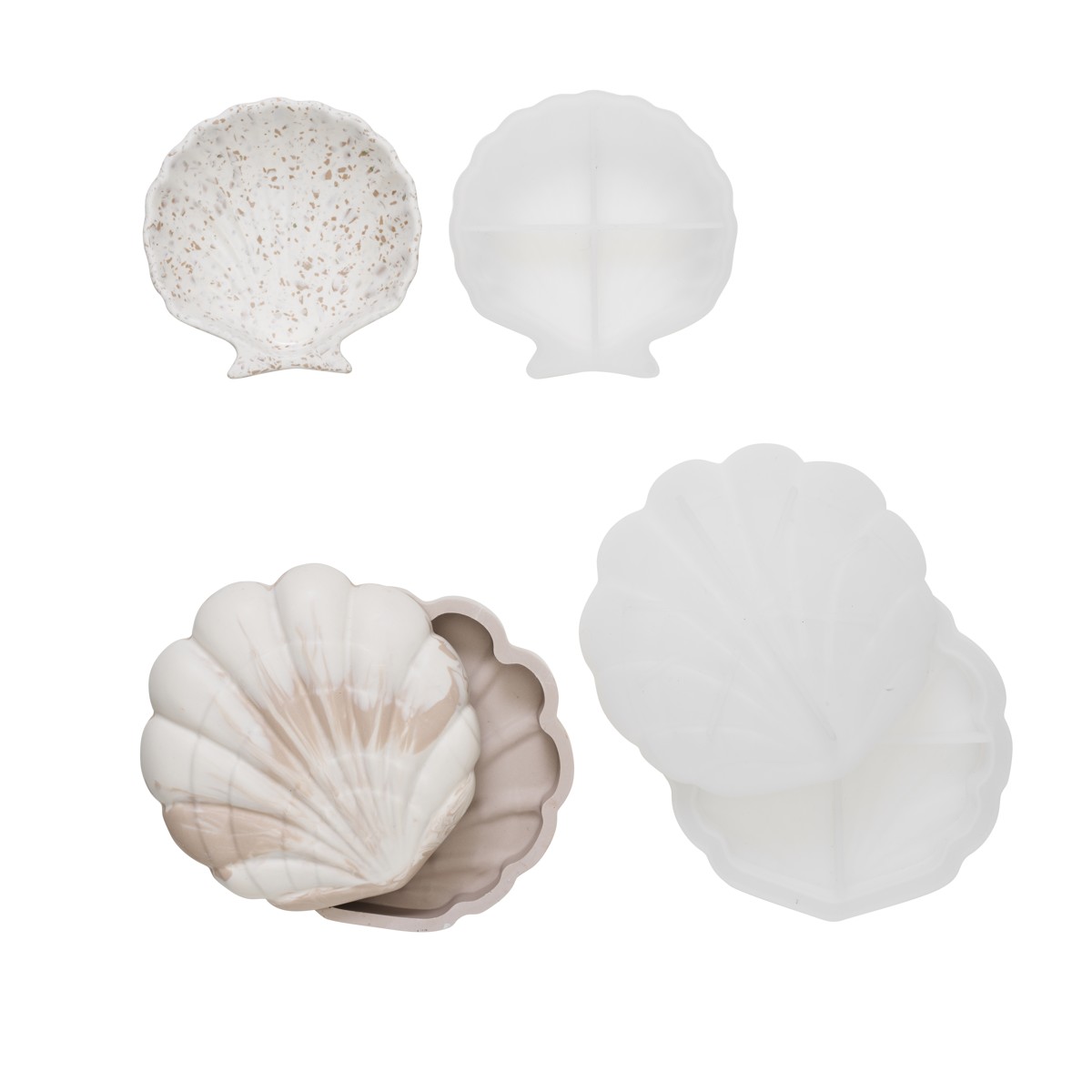 Siliconen gietmal - schelpen afbeelding