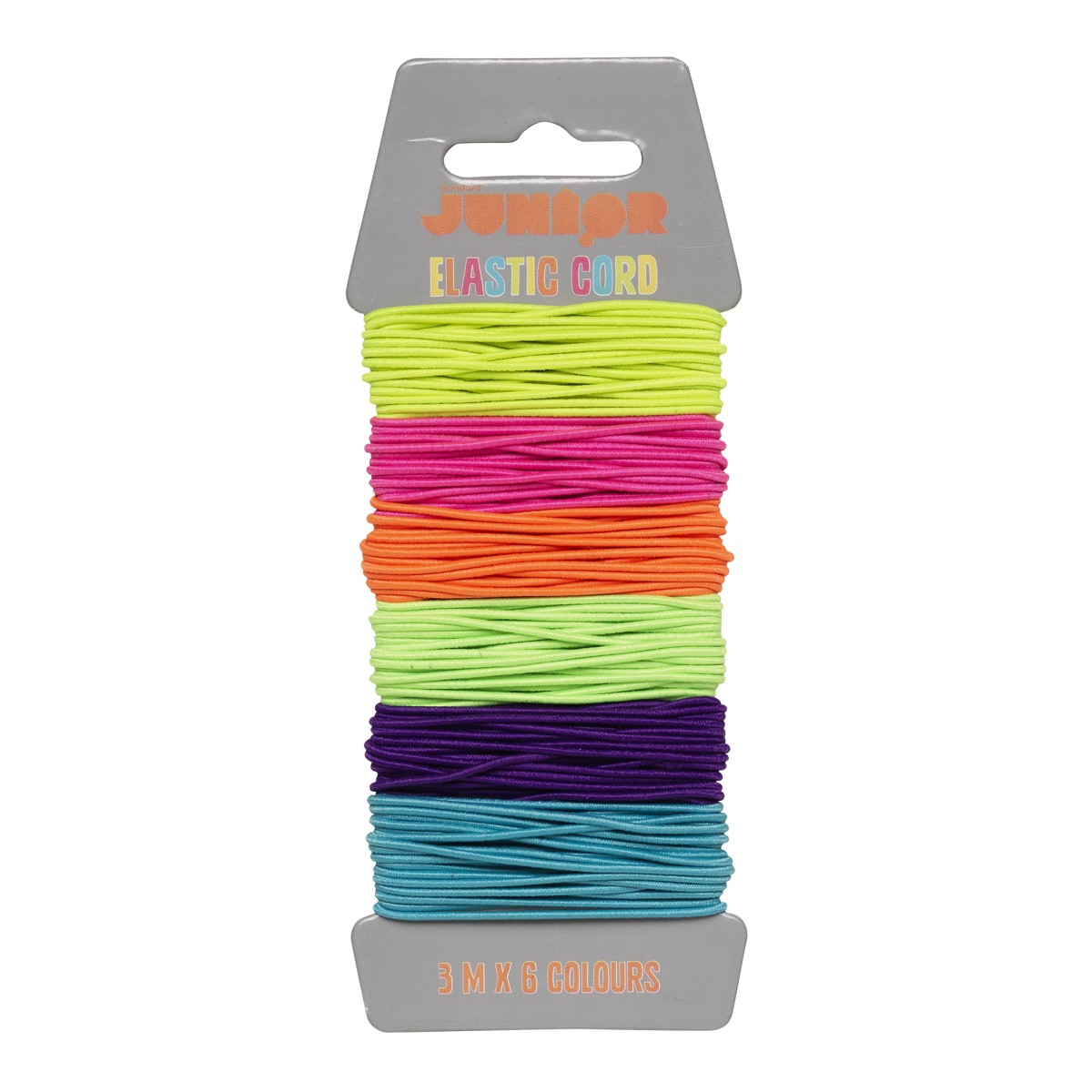 Elastisch koord - 6x 3 meter - neon