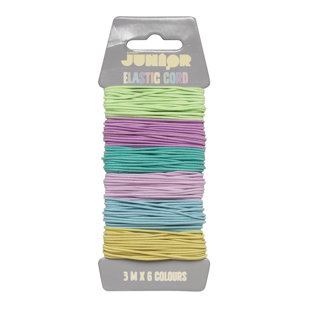 Elastisch koord - 6x 3 meter - pastel