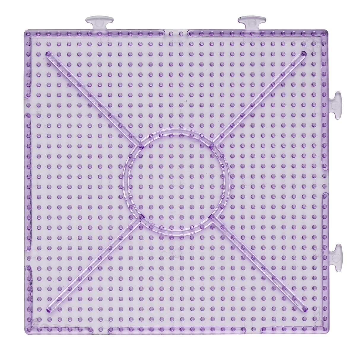 Panduro strijkkralen - onderplaat vierkant - lila