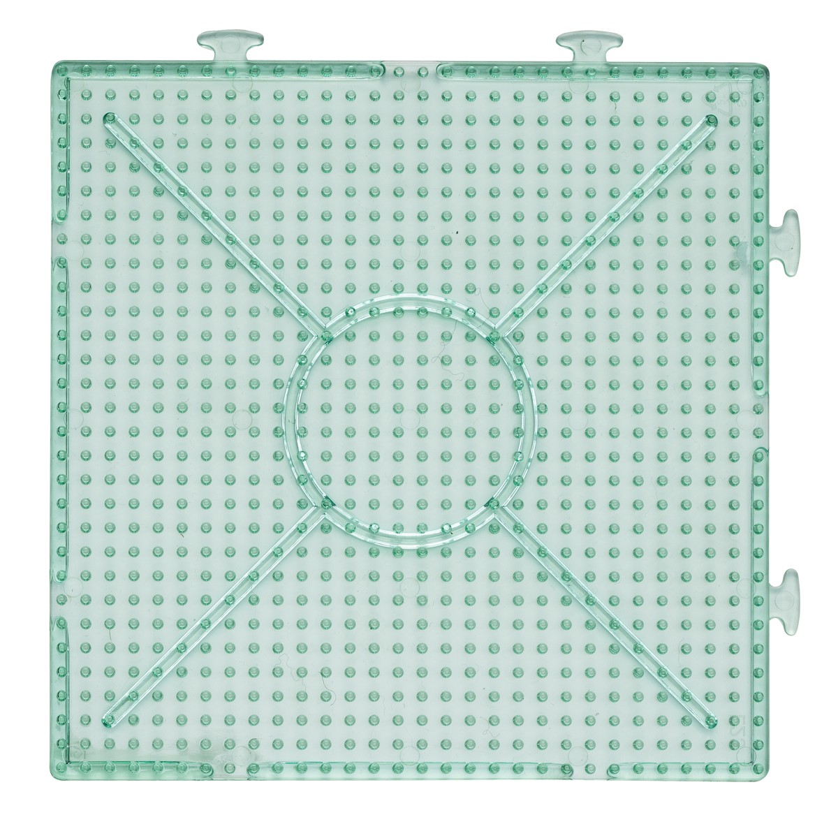 Panduro strijkkralen - onderplaat vierkant - turquoise