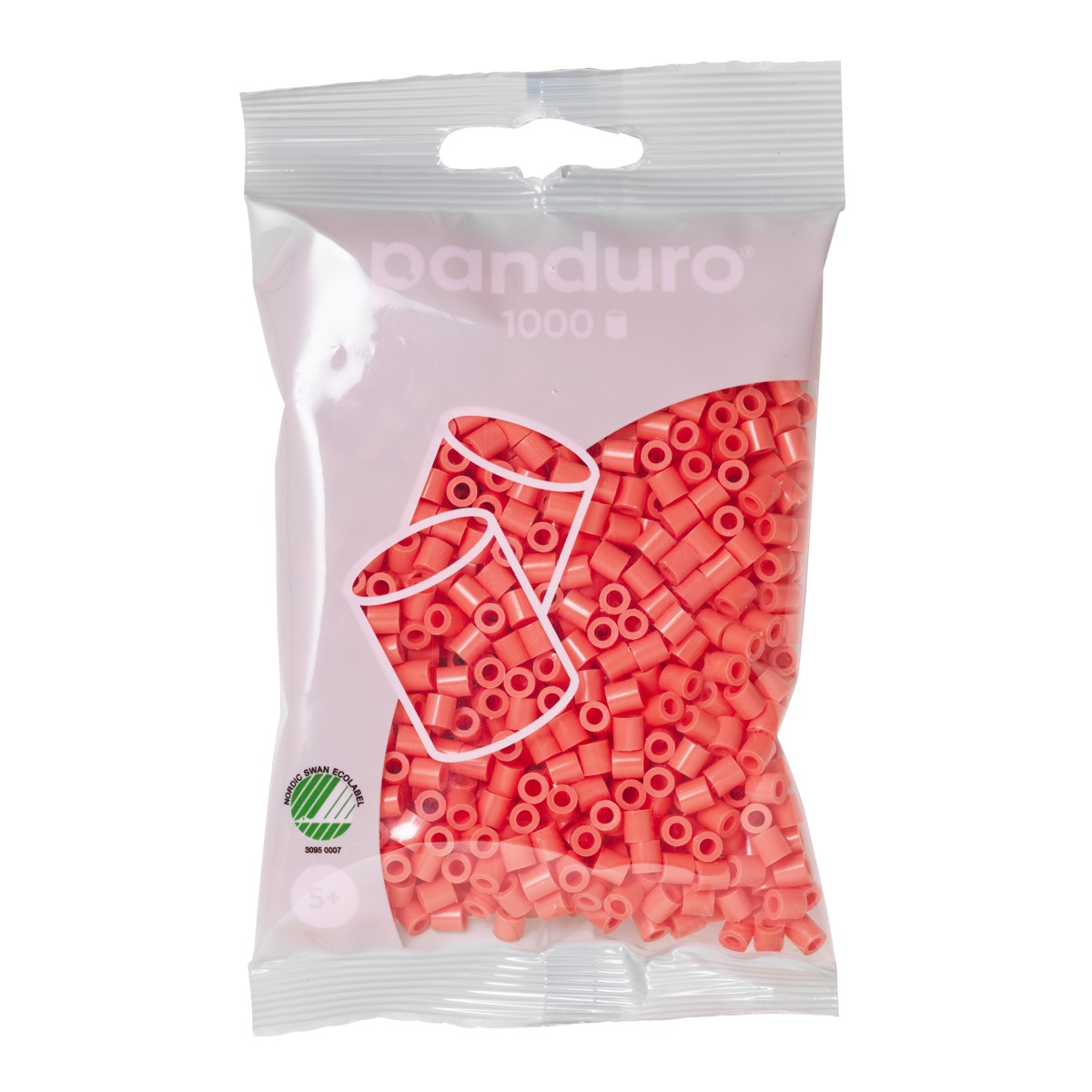 Panduro strijkkralen - 1000 stuks - 44 pastel red