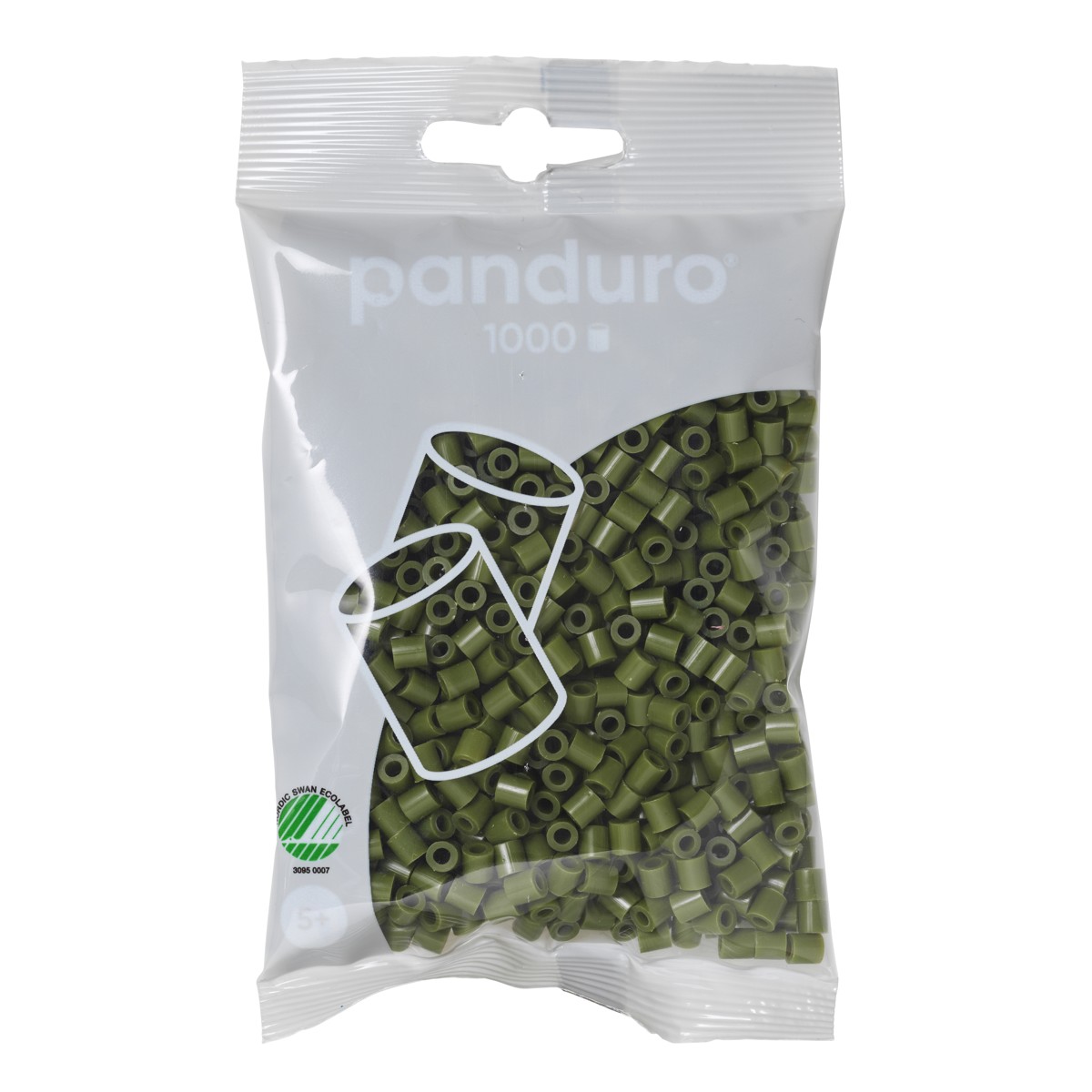 Panduro strijkkralen - 1000 stuks - 84 olive green
