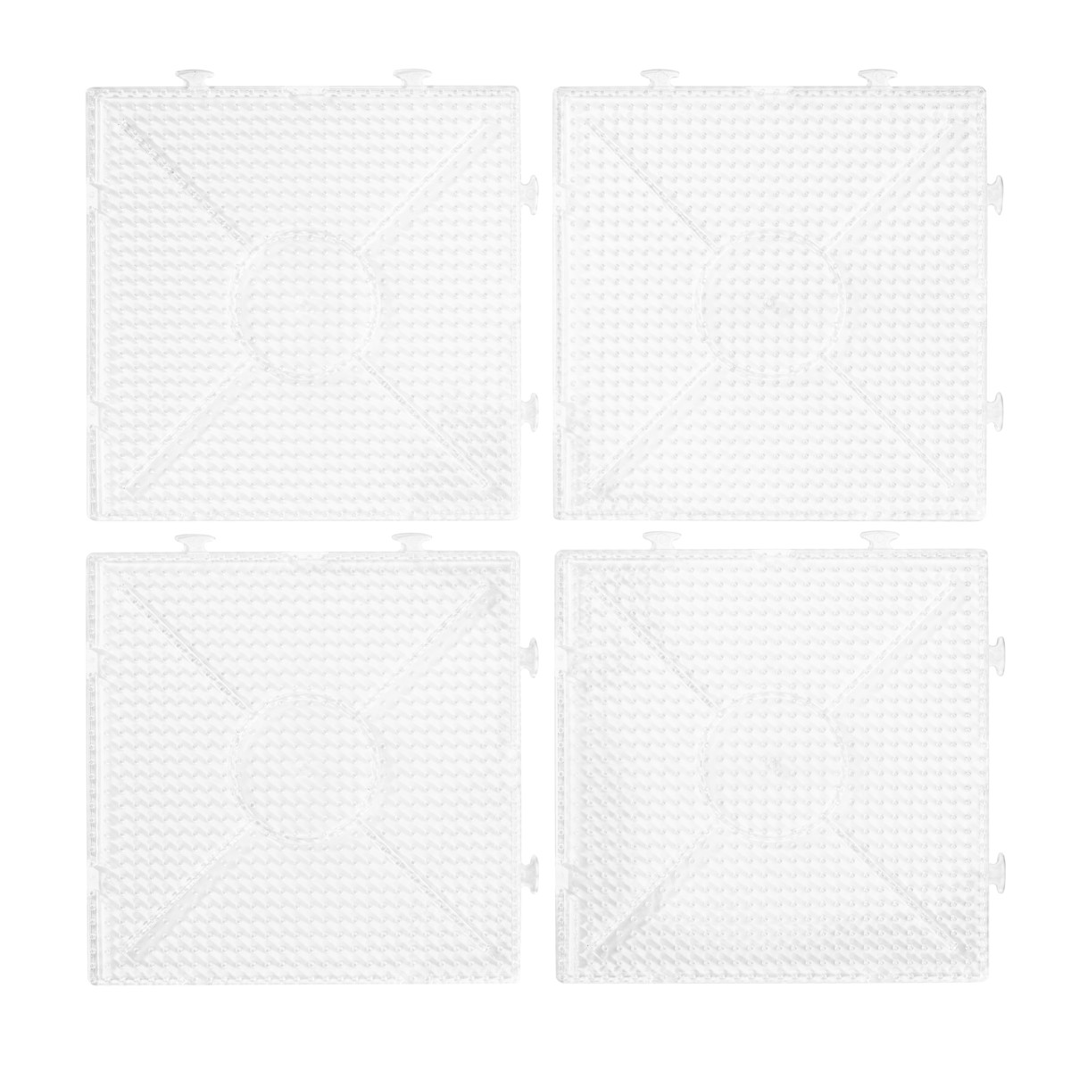 Panduro strijkkralen - onderplaten vierkant - 4 stuks