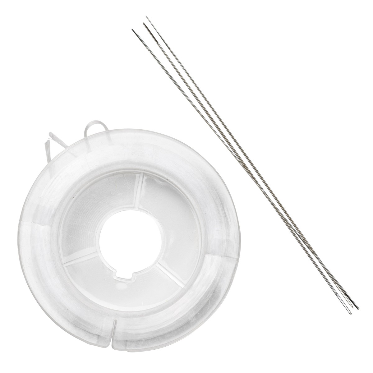 Elastisch sieradendraad + 3 parelnaalden