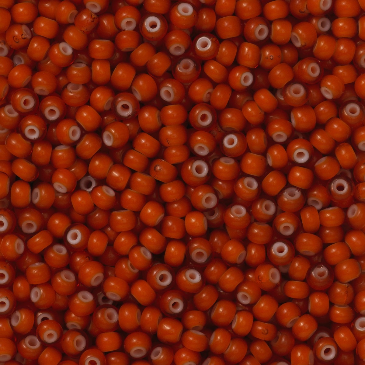 Rocailles - 9/0 - oranje witte kern