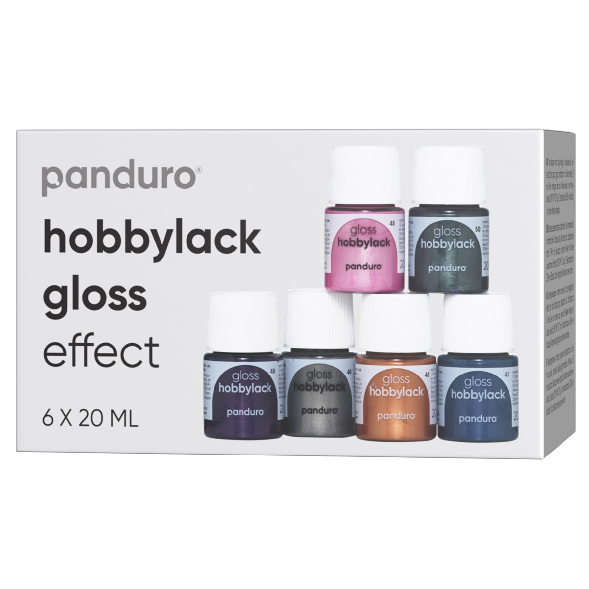 Hobbylak glans set - 6x 20 ml - metallic