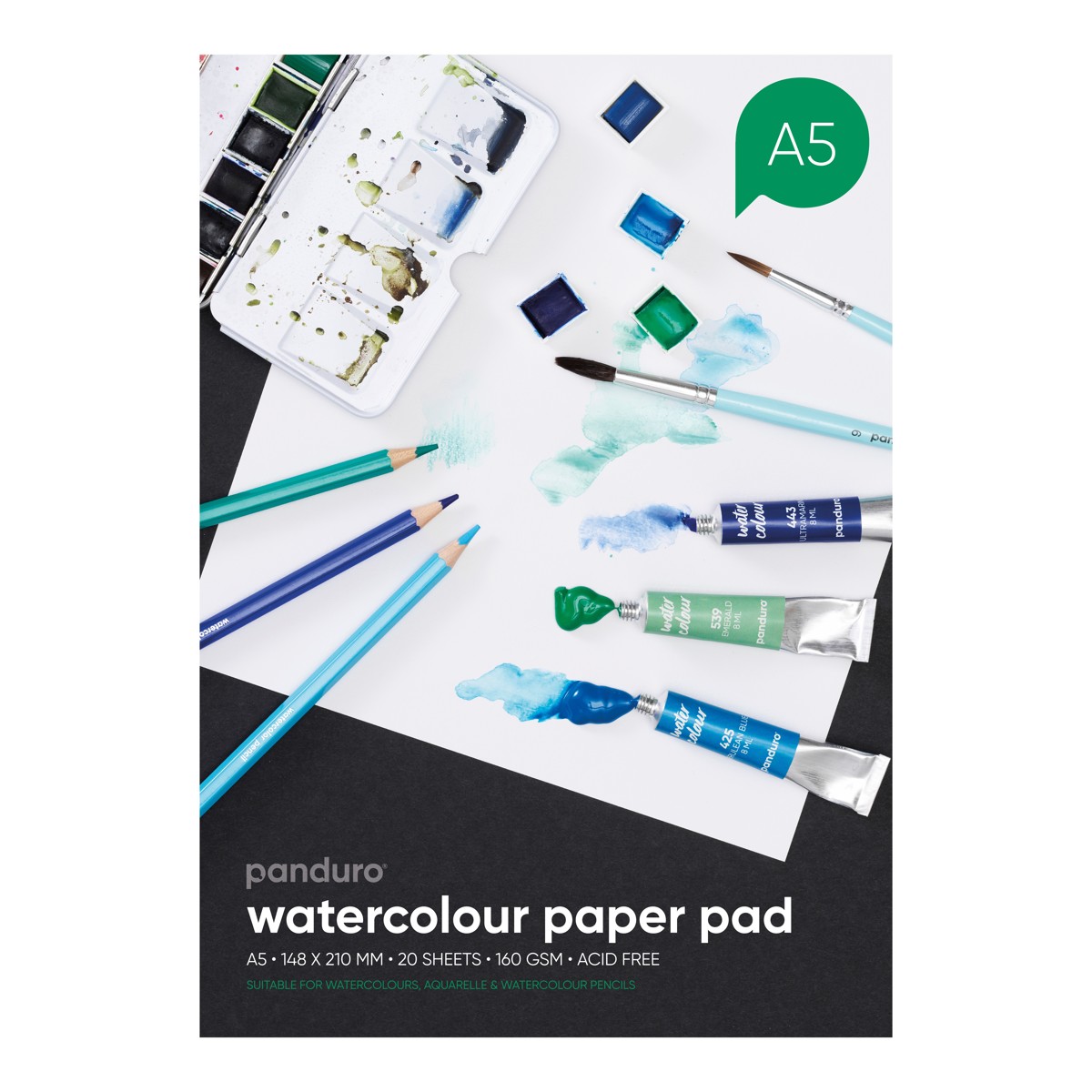 Panduro blok aquarelpapier - A5