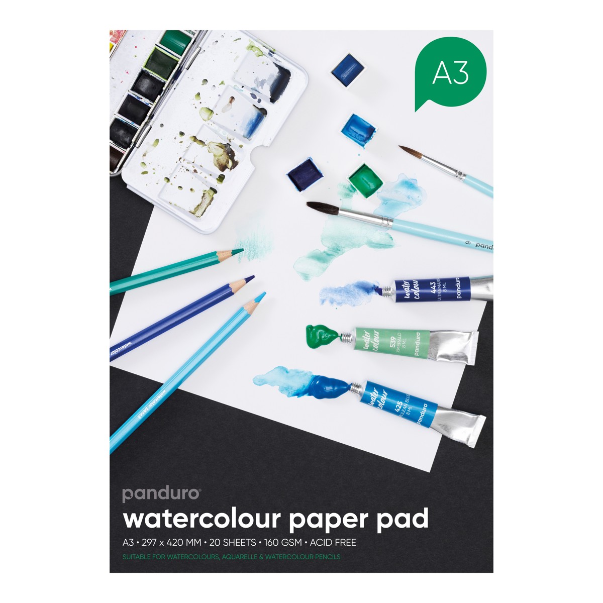 Panduro blok aquarelpapier - A3