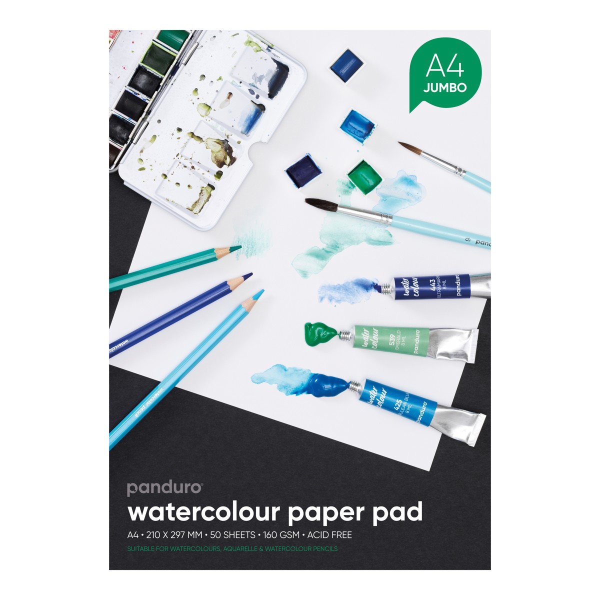 Panduro blok aquarelpapier - A4 jumbo