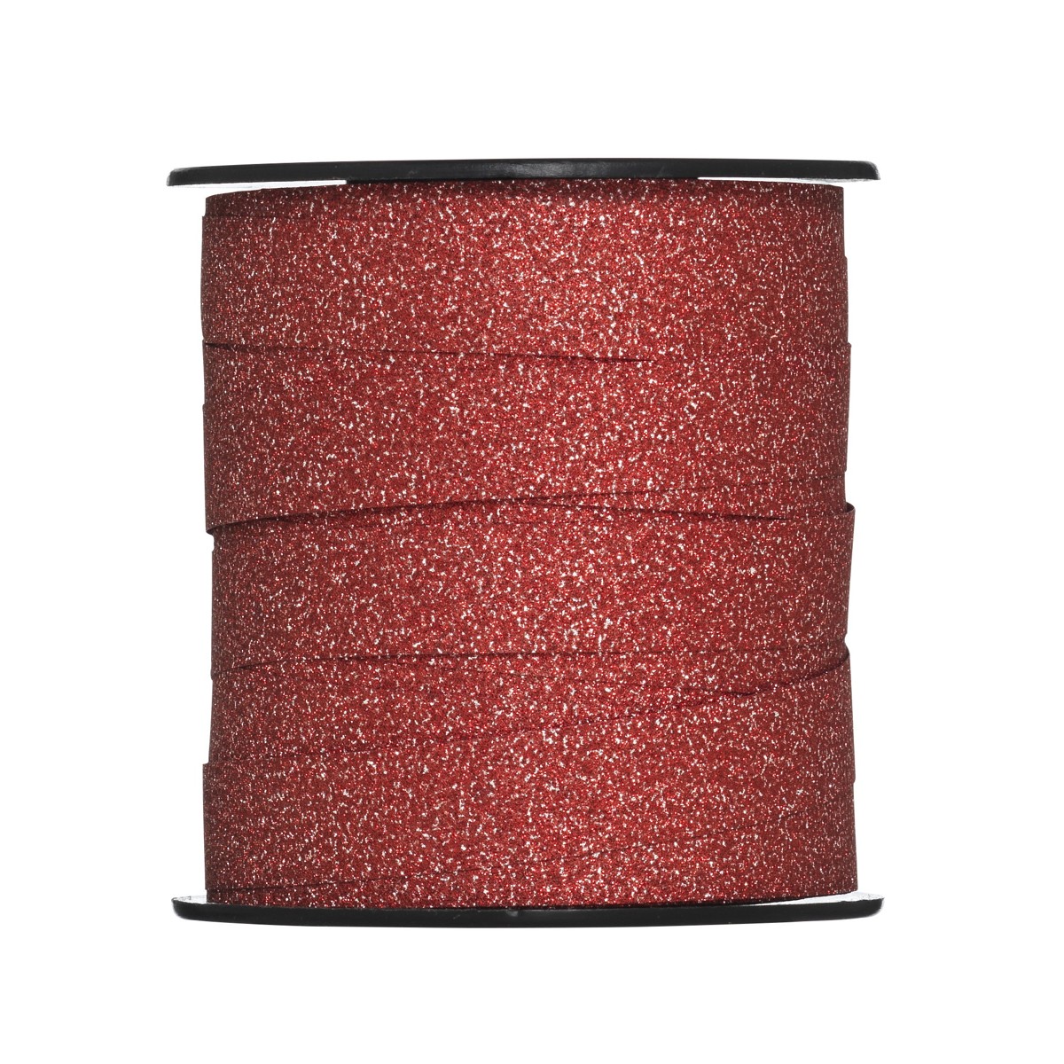 Cadeaulint - 25 meter - rood glitter