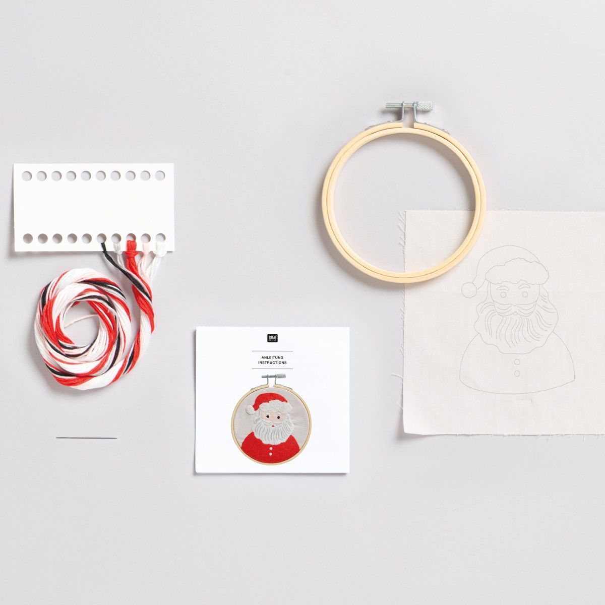 Rico Design borduurpakket - voorbedrukt - Santa