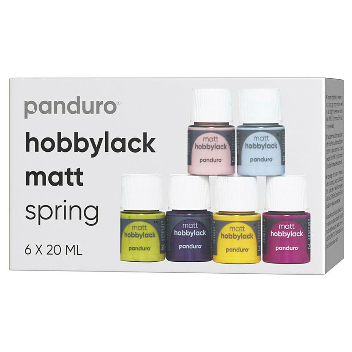 Hobbylak lente set - 6x 20 ml - mat