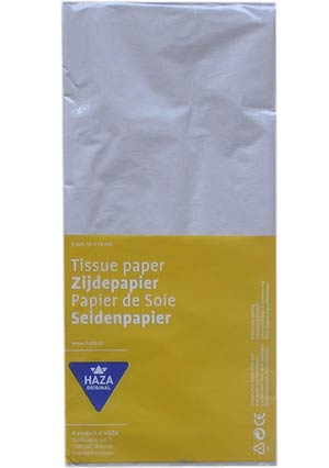 Zijdevloei 50x70 cm - 5 stuks - zilver