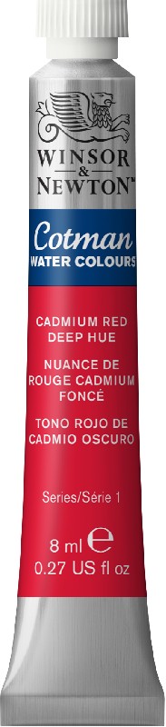 W&N Cotman Watercolours - tube - 8 ml - cadmium red deep hue