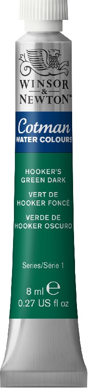 W&N Cotman Watercolours - tube - 8 ml - hooker's green dark