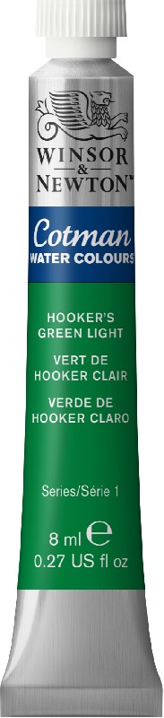 W&N Cotman Watercolours - tube - 8 ml - hooker's green light afbeelding