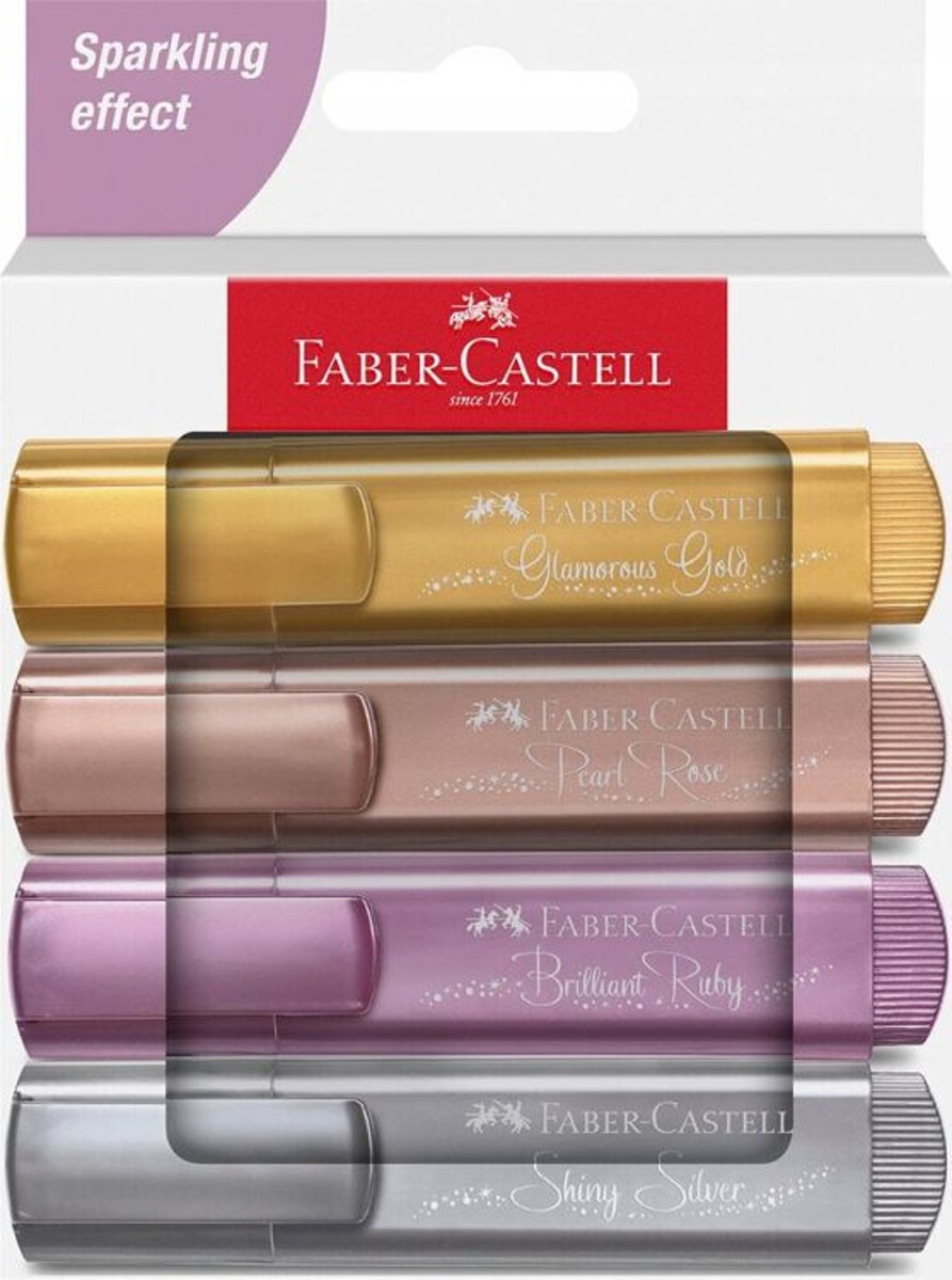Faber-Castell metallic highlighters - 4 stuks