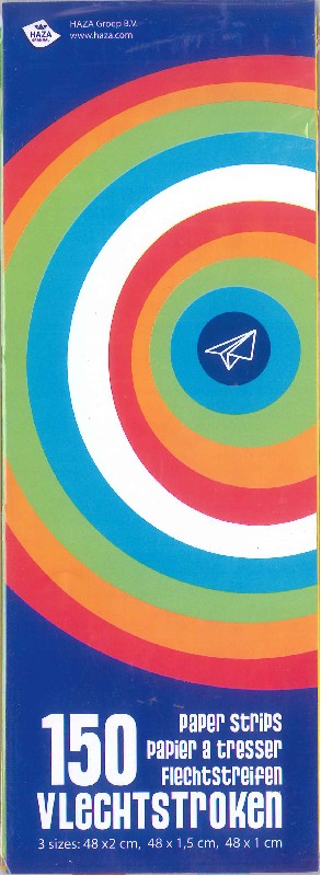Vlechtstroken 150 stuks - 5 kleuren