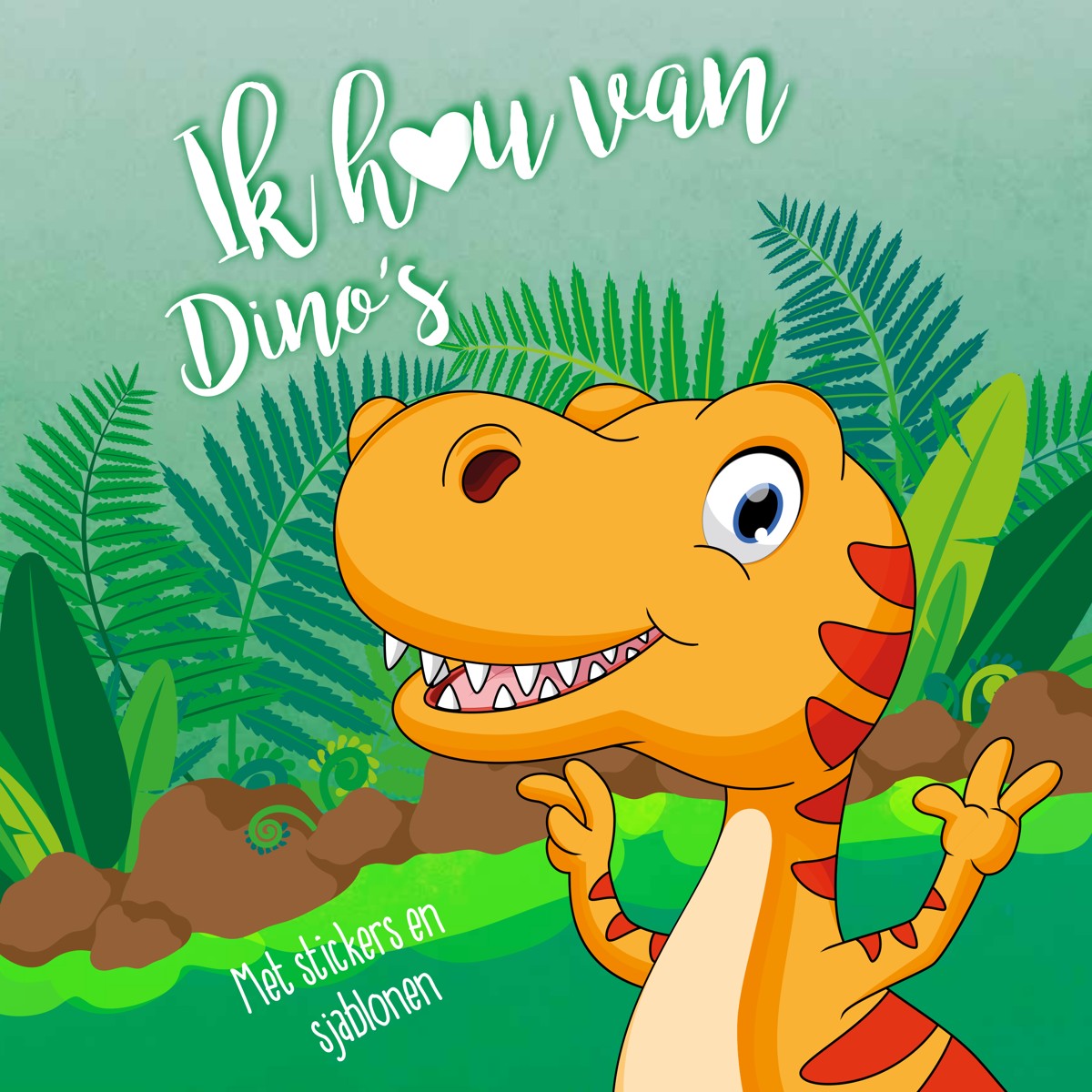 Sjabloonboek - Ik hou van dino's afbeelding