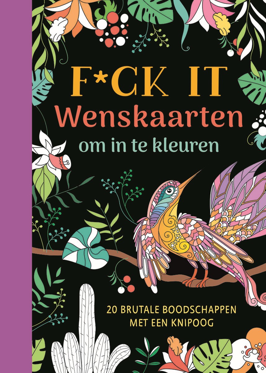 Wenskaarten om in te kleuren - F*ck it afbeelding