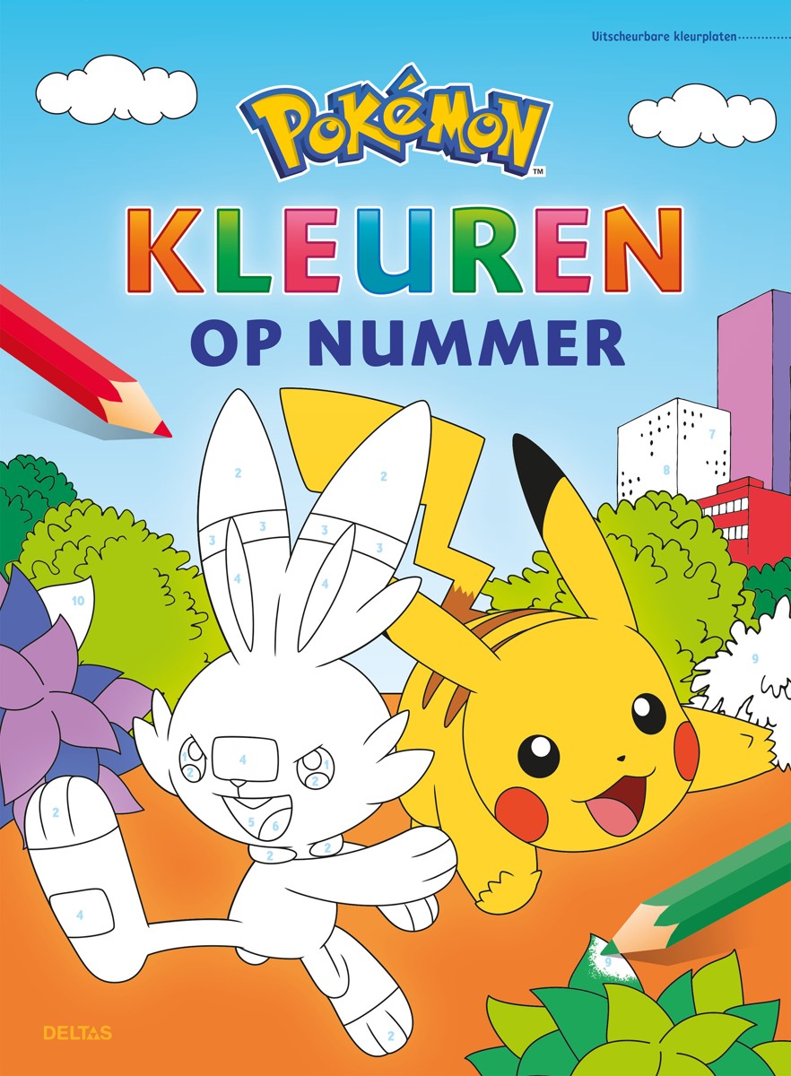 Kleurboek - Pokémon kleuren op nummer