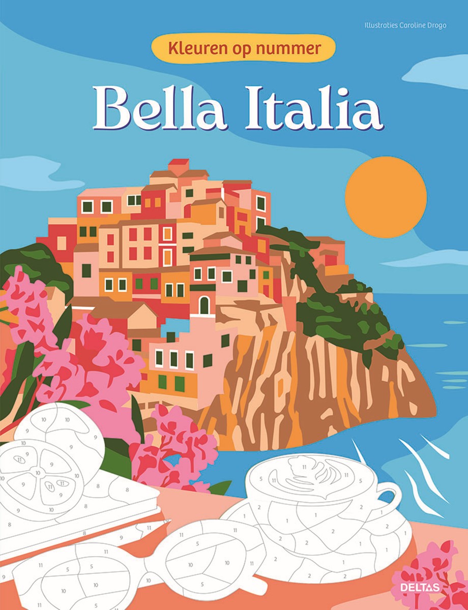 Kleurboek - kleuren op nummer - Bella Italia