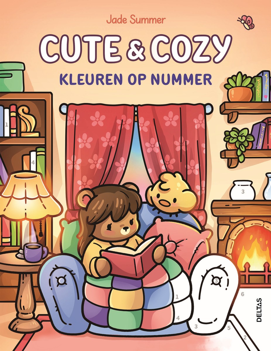 Kleurboek - Cute & Cozy - kleuren op nummer