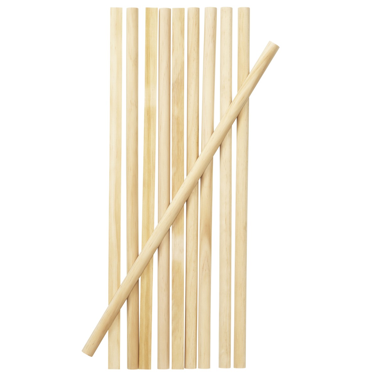 Houten stokken half - 2 cm - 60 cm - 10 stuks