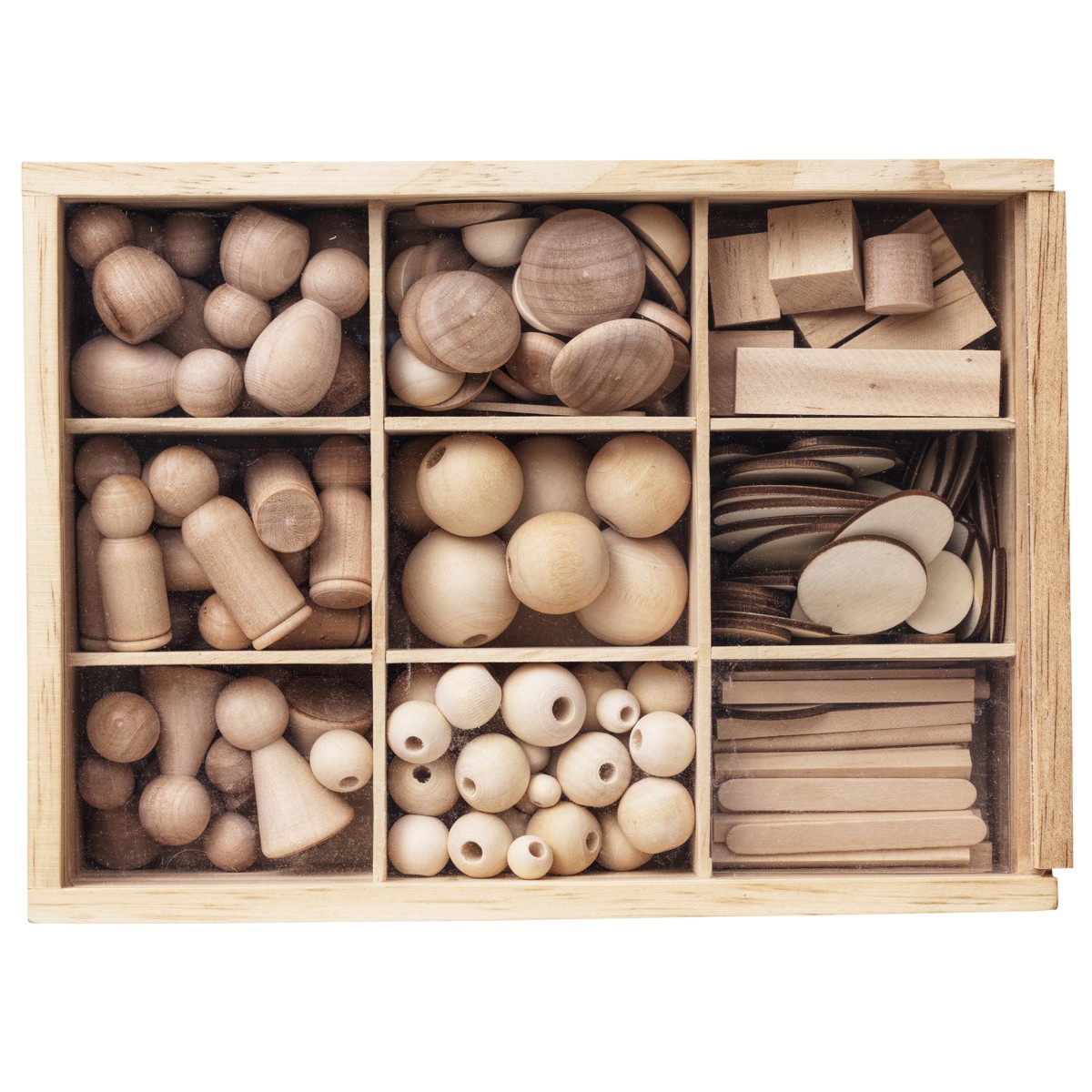 Houten figuren - 260 stuks