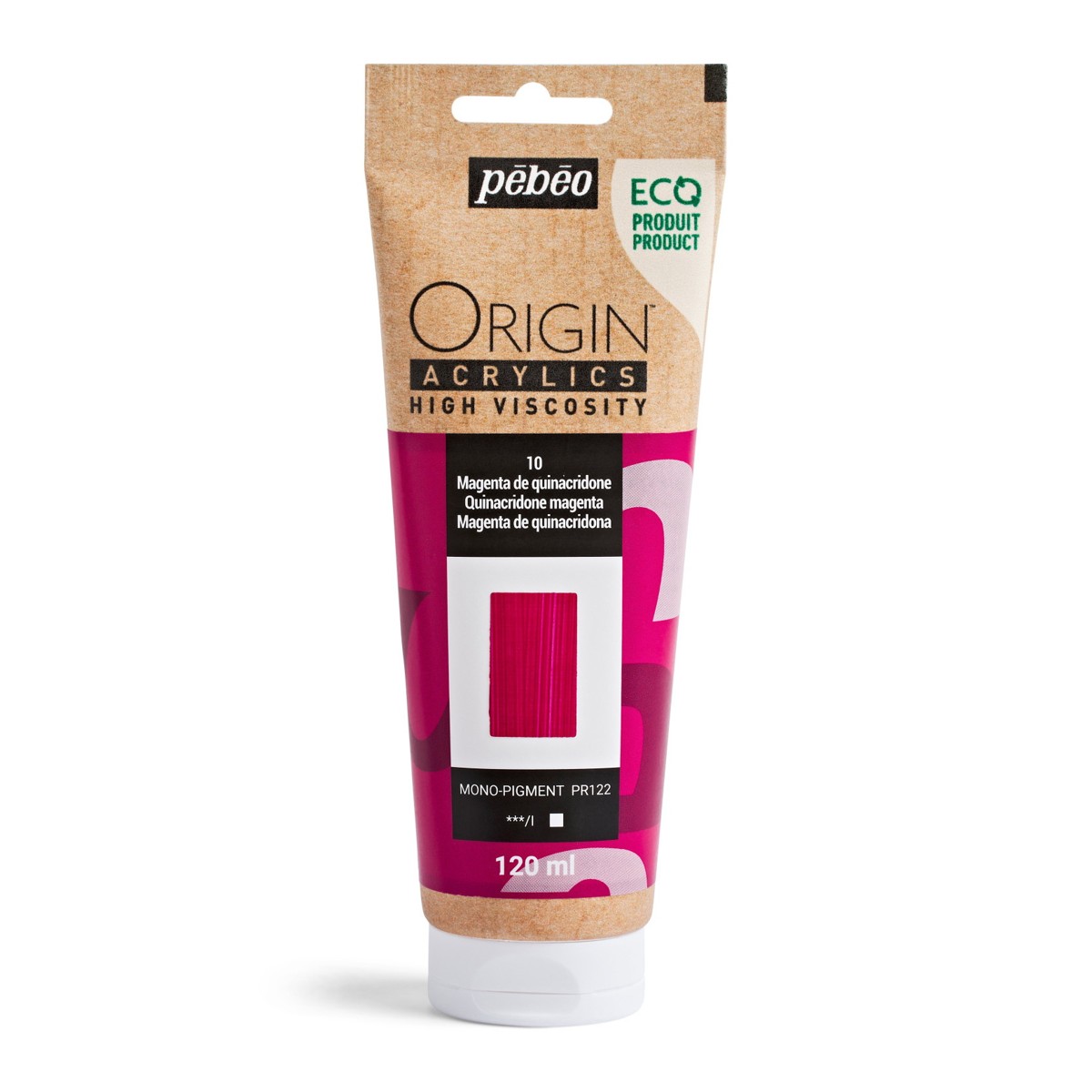 Pebeo Origin Acrylics - 120 ml - 10 Quinacridone Magenta